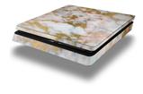 Vinyl Decal Skin Wrap compatible with Sony PlayStation 4 Slim Console Pastel Gilded Marble (PS4 NOT INCLUDED)