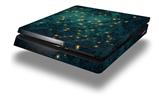 Vinyl Decal Skin Wrap compatible with Sony PlayStation 4 Slim Console Green Starry Night (PS4 NOT INCLUDED)