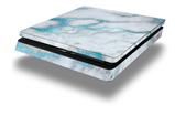 Vinyl Decal Skin Wrap compatible with Sony PlayStation 4 Slim Console Mint Gilded Marble (PS4 NOT INCLUDED)