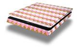 Vinyl Decal Skin Wrap compatible with Sony PlayStation 4 Slim Console Pink and White Chevron (PS4 NOT INCLUDED)