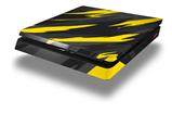 Vinyl Decal Skin Wrap compatible with Sony PlayStation 4 Slim Console Jagged Camo Yellow (PS4 NOT INCLUDED)