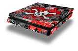 Vinyl Decal Skin Wrap compatible with Sony PlayStation 4 Slim Console Emo Skull Bones (PS4 NOT INCLUDED)