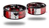 Skin Wrap Decal Set 2 Pack for Amazon Echo Dot 2 - Checker Graffiti (2nd Generation ONLY - Echo NOT INCLUDED)