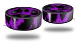 Skin Wrap Decal Set 2 Pack for Amazon Echo Dot 2 - Purple Leopard (2nd Generation ONLY - Echo NOT INCLUDED)