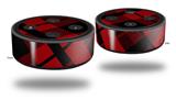 Skin Wrap Decal Set 2 Pack for Amazon Echo Dot 2 - Red Plaid (2nd Generation ONLY - Echo NOT INCLUDED)