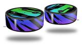 Skin Wrap Decal Set 2 Pack for Amazon Echo Dot 2 - Tiger Rainbow (2nd Generation ONLY - Echo NOT INCLUDED)