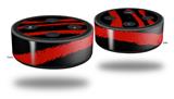 Skin Wrap Decal Set 2 Pack for Amazon Echo Dot 2 - Zebra Red (2nd Generation ONLY - Echo NOT INCLUDED)
