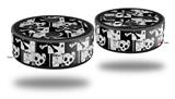Skin Wrap Decal Set 2 Pack for Amazon Echo Dot 2 - Skull Checker (2nd Generation ONLY - Echo NOT INCLUDED)