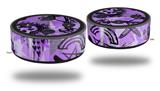Skin Wrap Decal Set 2 Pack for Amazon Echo Dot 2 - Scene Kid Sketches Purple (2nd Generation ONLY - Echo NOT INCLUDED)
