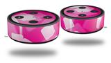 Skin Wrap Decal Set 2 Pack for Amazon Echo Dot 2 - Bokeh Squared Hot Pink (2nd Generation ONLY - Echo NOT INCLUDED)