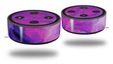 Skin Wrap Decal Set 2 Pack for Amazon Echo Dot 2 - Painting Purple Splash (2nd Generation ONLY - Echo NOT INCLUDED)