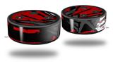 Skin Wrap Decal Set 2 Pack for Amazon Echo Dot 2 - Baja 0040 Red (2nd Generation ONLY - Echo NOT INCLUDED)