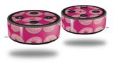 Skin Wrap Decal Set 2 Pack for Amazon Echo Dot 2 - Donuts Hot Pink Fuchsia (2nd Generation ONLY - Echo NOT INCLUDED)