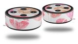 Skin Wrap Decal Set 2 Pack for Amazon Echo Dot 2 - Pink Orange Lips (2nd Generation ONLY - Echo NOT INCLUDED)
