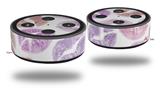 Skin Wrap Decal Set 2 Pack for Amazon Echo Dot 2 - Pink Purple Lips (2nd Generation ONLY - Echo NOT INCLUDED)