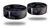 Skin Wrap Decal Set 2 Pack for Amazon Echo Dot 2 - Purple And Black Lips (2nd Generation ONLY - Echo NOT INCLUDED)