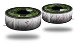 Skin Wrap Decal Set 2 Pack for Amazon Echo Dot 2 - Eyeball Green (2nd Generation ONLY - Echo NOT INCLUDED)
