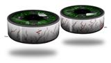Skin Wrap Decal Set 2 Pack for Amazon Echo Dot 2 - Eyeball Green Dark (2nd Generation ONLY - Echo NOT INCLUDED)