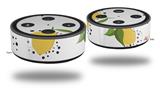 Skin Wrap Decal Set 2 Pack for Amazon Echo Dot 2 - Lemon Black and White (2nd Generation ONLY - Echo NOT INCLUDED)