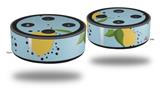 Skin Wrap Decal Set 2 Pack for Amazon Echo Dot 2 - Lemon Blue (2nd Generation ONLY - Echo NOT INCLUDED)