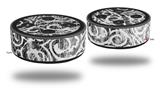 Skin Wrap Decal Set 2 Pack for Amazon Echo Dot 2 - Folder Doodles White (2nd Generation ONLY - Echo NOT INCLUDED)