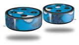 Skin Wrap Decal Set 2 Pack for Amazon Echo Dot 2 - Starfish and Sea Shells Blue Medium (2nd Generation ONLY - Echo NOT INCLUDED)
