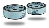 Skin Wrap Decal Set 2 Pack for Amazon Echo Dot 2 - Palms 01 Blue On Blue (2nd Generation ONLY - Echo NOT INCLUDED)