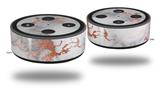 Skin Wrap Decal Set 2 Pack for Amazon Echo Dot 2 - Rose Gold Gilded Grey Marble (2nd Generation ONLY - Echo NOT INCLUDED)