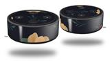 Skin Wrap Decal Set 2 Pack for Amazon Echo Dot 2 - Poppy Orange Navy (2nd Generation ONLY - Echo NOT INCLUDED)
