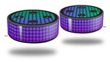 Skin Wrap Decal Set 2 Pack for Amazon Echo Dot 2 - Faded Dots Purple Green (2nd Generation ONLY - Echo NOT INCLUDED)