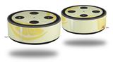 Skin Wrap Decal Set 2 Pack compatible with Amazon Echo Dot 2 Lemons Yellow (2nd Generation ONLY - Echo NOT INCLUDED)