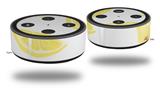 Skin Wrap Decal Set 2 Pack compatible with Amazon Echo Dot 2 Lemons (2nd Generation ONLY - Echo NOT INCLUDED)