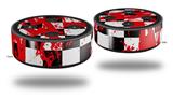 Skin Wrap Decal Set 2 Pack for Amazon Echo Dot 2 - Checkerboard Splatter (2nd Generation ONLY - Echo NOT INCLUDED)