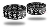 Skin Wrap Decal Set 2 Pack for Amazon Echo Dot 2 - Skull and Crossbones Pattern (2nd Generation ONLY - Echo NOT INCLUDED)