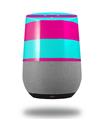 Decal Style Skin Wrap for Google Home Original - Psycho Stripes Neon Teal and Hot Pink (GOOGLE HOME NOT INCLUDED)