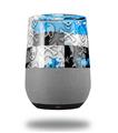 Decal Style Skin Wrap for Google Home Original - Checker Skull Splatter Blue (GOOGLE HOME NOT INCLUDED)