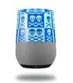 Decal Style Skin Wrap for Google Home Original - Skull And Crossbones Pattern Blue (GOOGLE HOME NOT INCLUDED)