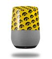 Decal Style Skin Wrap for Google Home Original - Iowa Hawkeyes Tigerhawk Tiled 06 Black on Gold (GOOGLE HOME NOT INCLUDED)
