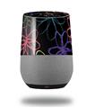 Decal Style Skin Wrap for Google Home Original - Kearas Flowers on Black (GOOGLE HOME NOT INCLUDED)