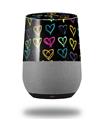 Decal Style Skin Wrap for Google Home Original - Kearas Hearts Black (GOOGLE HOME NOT INCLUDED)