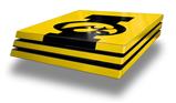 Vinyl Decal Skin Wrap compatible with Sony PlayStation 4 Pro Console Iowa Hawkeyes Tigerhawk Oval 02 Black on Gold (PS4 NOT INCLUDED)