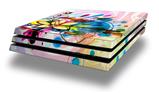 Vinyl Decal Skin Wrap compatible with Sony PlayStation 4 Pro Console Floral Splash (PS4 NOT INCLUDED)