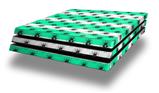 Vinyl Decal Skin Wrap compatible with Sony PlayStation 4 Pro Console Kearas Daisies Stripe SeaFoam (PS4 NOT INCLUDED)