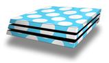Vinyl Decal Skin Wrap compatible with Sony PlayStation 4 Pro Console Kearas Polka Dots White And Blue (PS4 NOT INCLUDED)