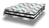 Vinyl Decal Skin Wrap compatible with Sony PlayStation 4 Pro Console Chevrons Gray And Seafoam (PS4 NOT INCLUDED)