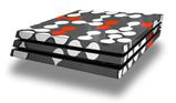 Vinyl Decal Skin Wrap compatible with Sony PlayStation 4 Pro Console Locknodes 04 Red (PS4 NOT INCLUDED)