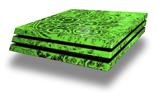 Vinyl Decal Skin Wrap compatible with Sony PlayStation 4 Pro Console Folder Doodles Neon Green (PS4 NOT INCLUDED)