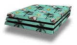Vinyl Decal Skin Wrap compatible with Sony PlayStation 4 Pro Console Coconuts Palm Trees and Bananas Seafoam Green (PS4 NOT INCLUDED)
