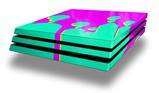 Vinyl Decal Skin Wrap compatible with Sony PlayStation 4 Pro Console Drip Teal Pink Yellow (PS4 NOT INCLUDED)