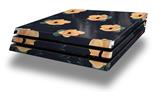 Vinyl Decal Skin Wrap compatible with Sony PlayStation 4 Pro Console Poppy Orange Navy (PS4 NOT INCLUDED)